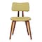 Armen Living Jaguar Mid-Century Dining Chair in Walnut Wood and Green Fabric LCJASIWAGREEN - alternate 6